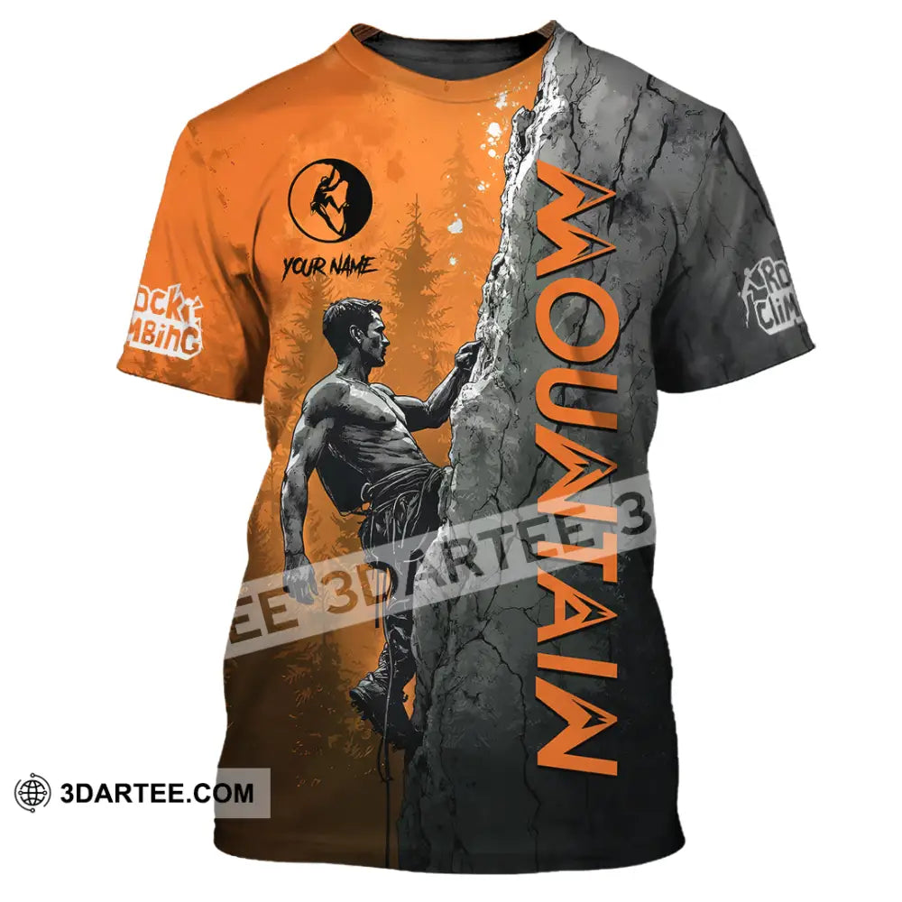Men Shirt Custom Climbing Mountain Shirt T Shirt / S T shirt