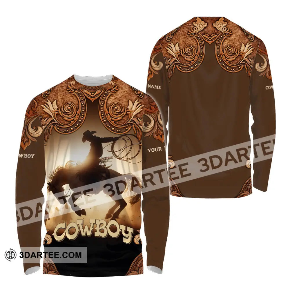 Men Shirt - Custom Cowboy Shirt - Long Sleeve Shirt / S - T-shirt
