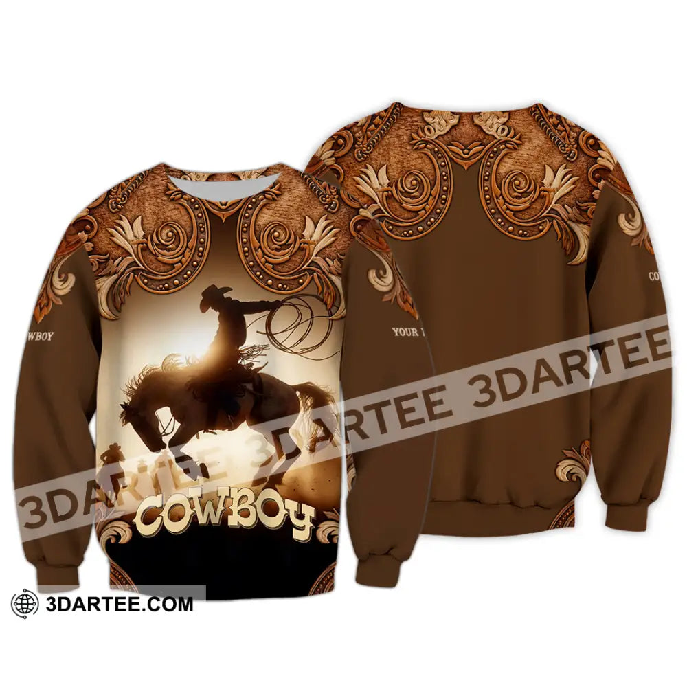 Men Shirt - Custom Cowboy Shirt - Long Sleeve / S - T-shirt