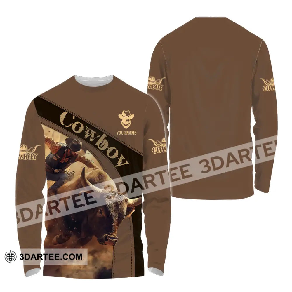 Men Shirt - Custom Cowboy Shirt - Long Sleeve Shirt / S - T-shirt