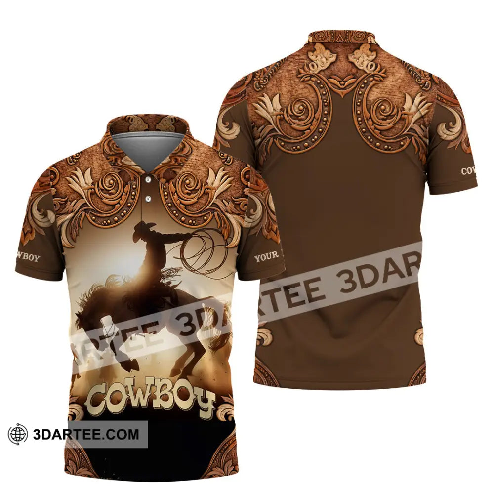 Men Shirt - Custom Cowboy Shirt - Polo Shirt / S - T-shirt