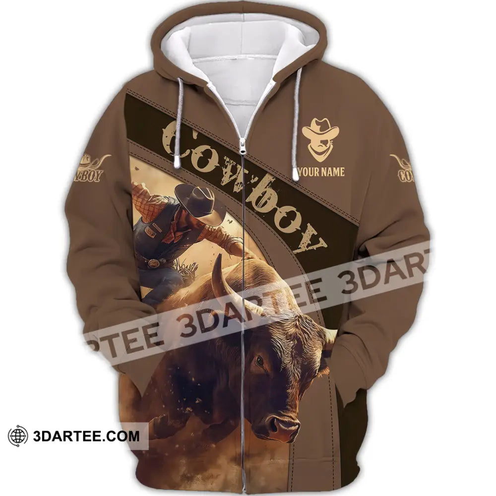 Men Shirt - Custom Cowboy Shirt - Zipper Hoodie / S - T-shirt