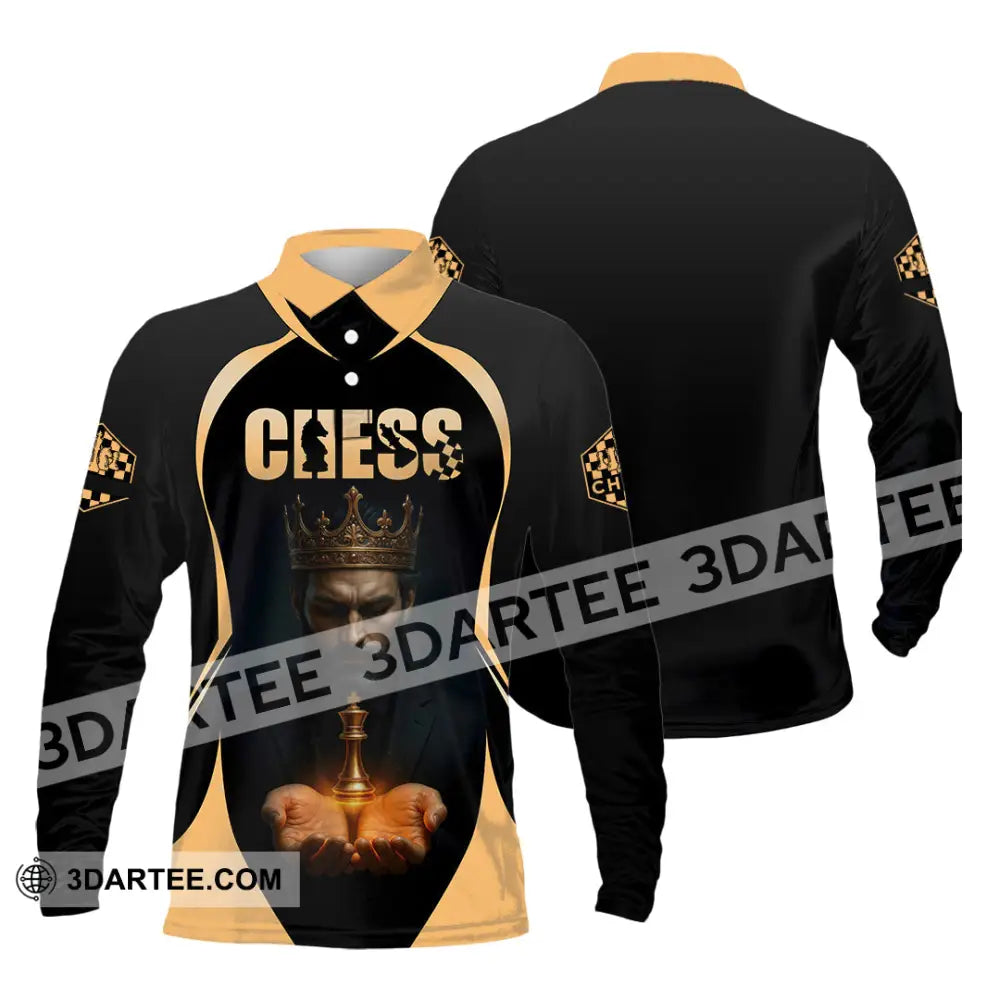 Men Shirt - Custom Guess Player Shirt King Of Guess Long Sleeve Polo / S T-shirt