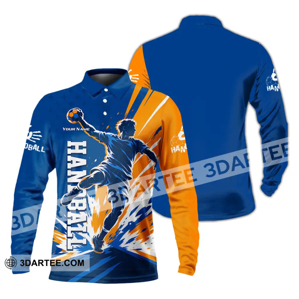 Men Shirt - Custom Handball Shirt - Long Sleeve Polo / S - T-shirt