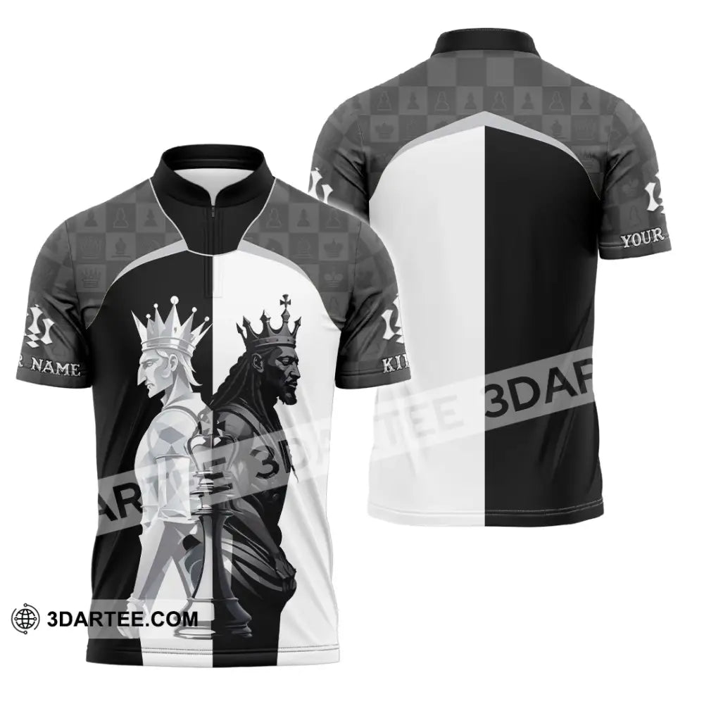 Men Shirt - Custom King Of Chess Shirt Zipper Polo Shirt / S T-shirt