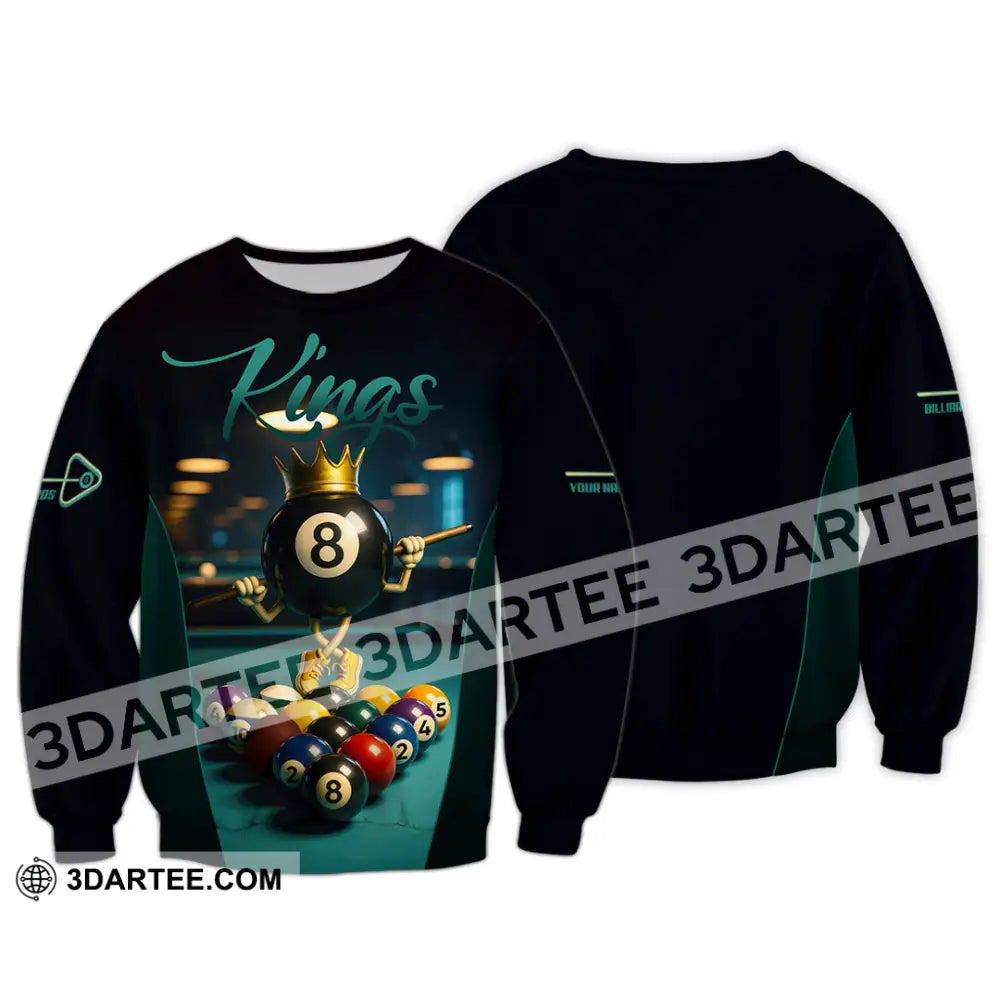 Men Shirt - Custom Kings Of Billiards Shirt Long Sleeve / S T-shirt