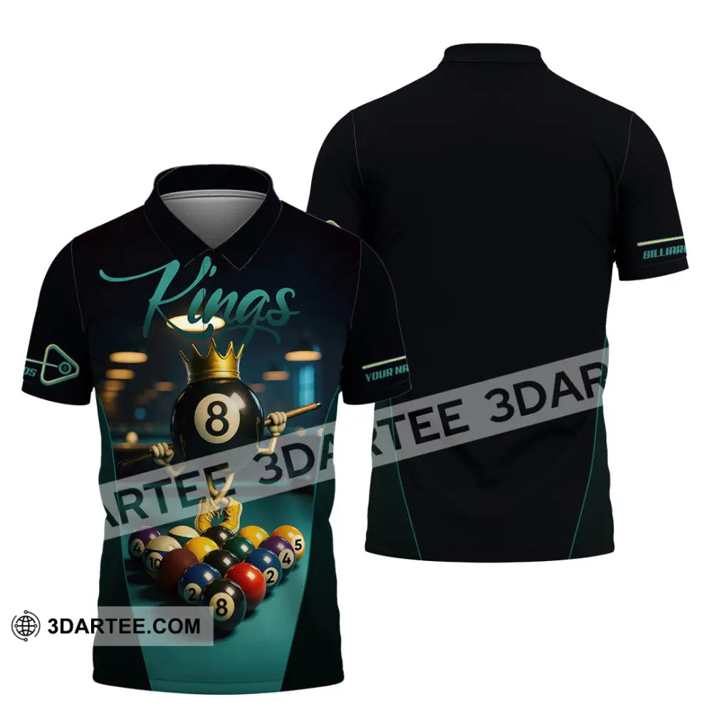 Men Shirt - Custom Kings Of Billiards Shirt Polo Shirt / S T-shirt