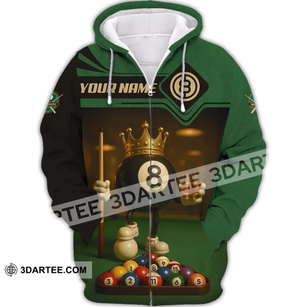 Men Shirt - Custom Kings Of Billiards Shirt Zipper Hoodie / S T-shirt