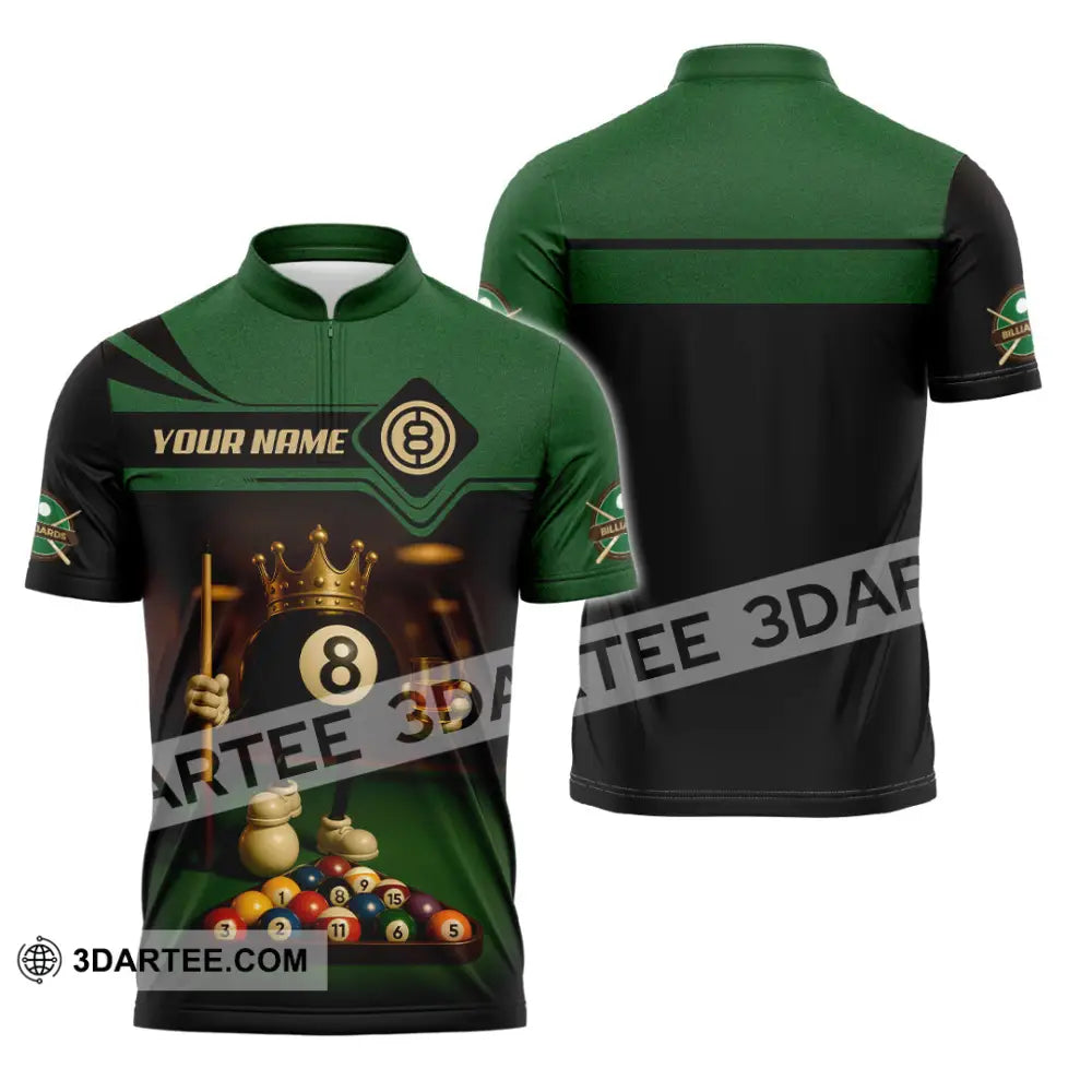 Men Shirt - Custom Kings Of Billiards Shirt Zipper Polo Shirt / S T-shirt
