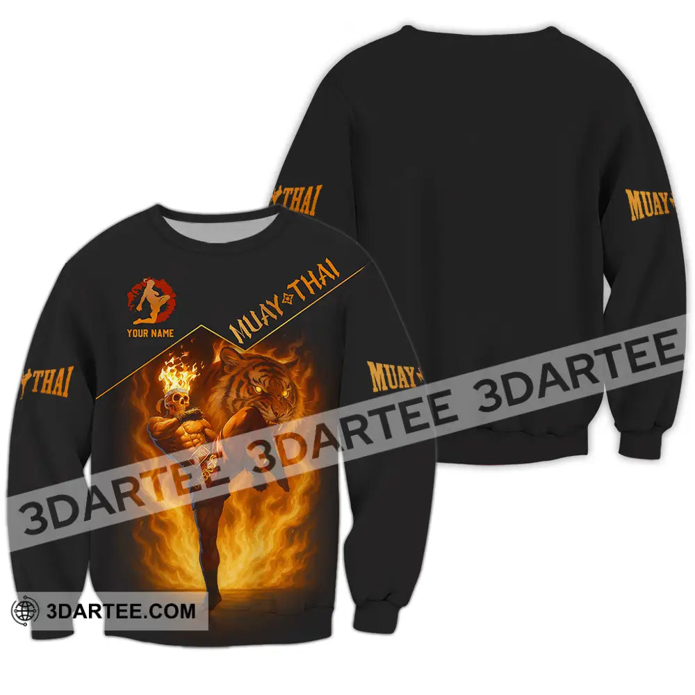 Men Shirt - Custom Let’s Fight Fire Muay Thai Sport Shirt Long Sleeve / S T-shirt