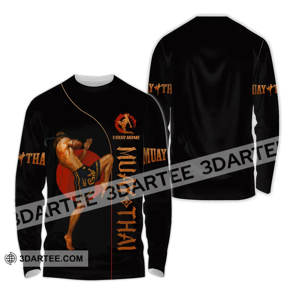 Men Shirt - Custom Let’s Fight Muay Thai Sport Shirt Long Sleeve Shirt / S T-shirt