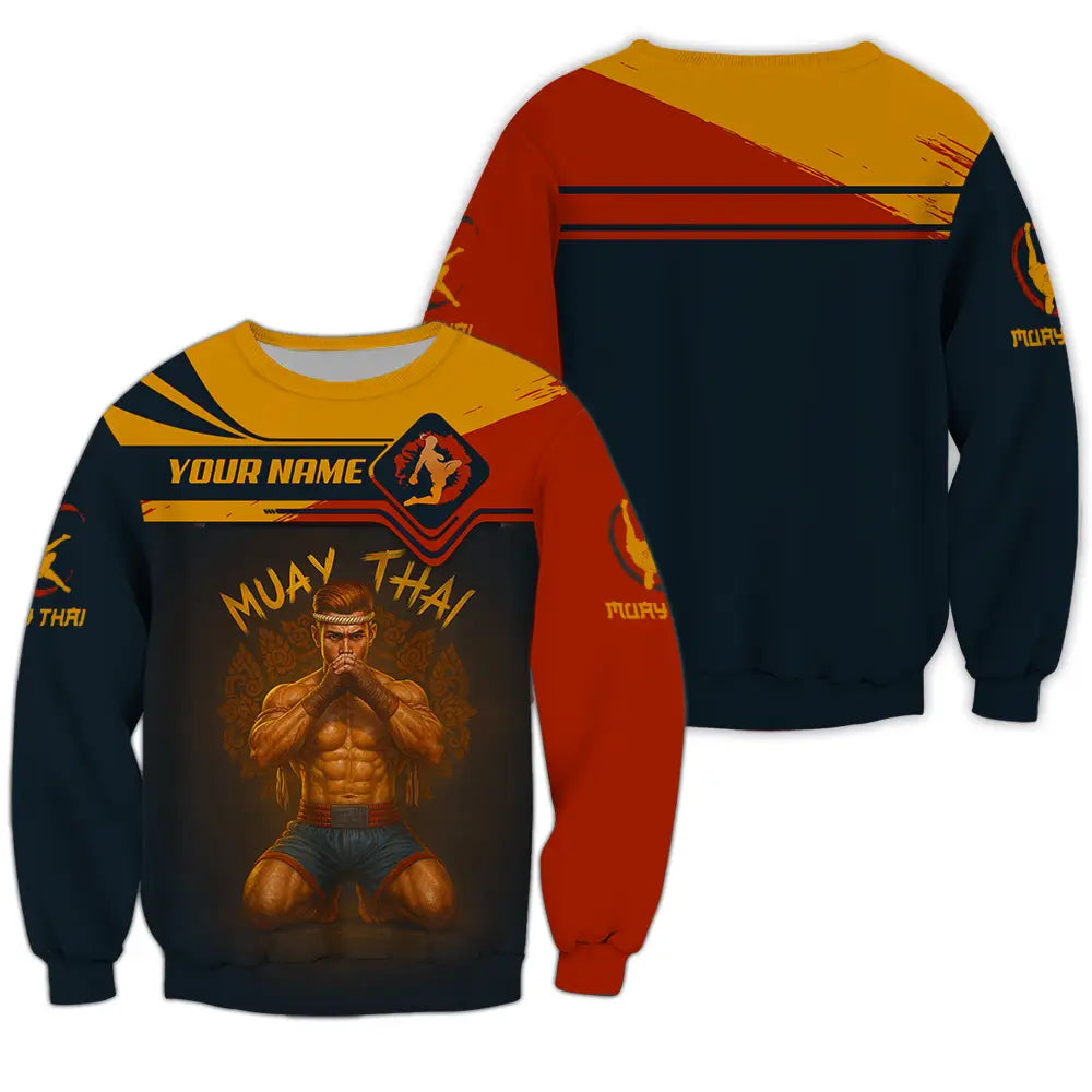 Men Shirt - Custom Let’s Fight Muay Thai Sport Shirt Long Sleeve / S T-shirt