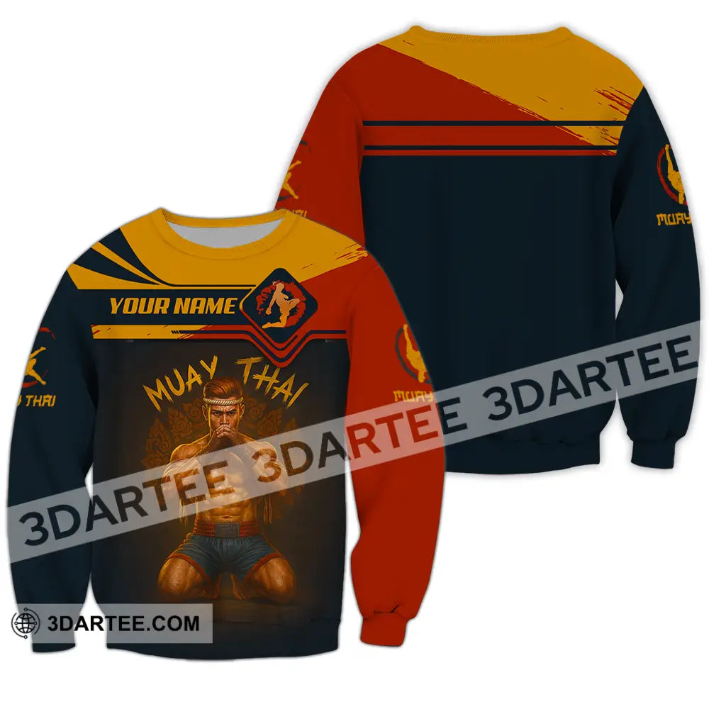 Men Shirt - Custom Let’s Fight Muay Thai Sport Shirt Long Sleeve / S T-shirt