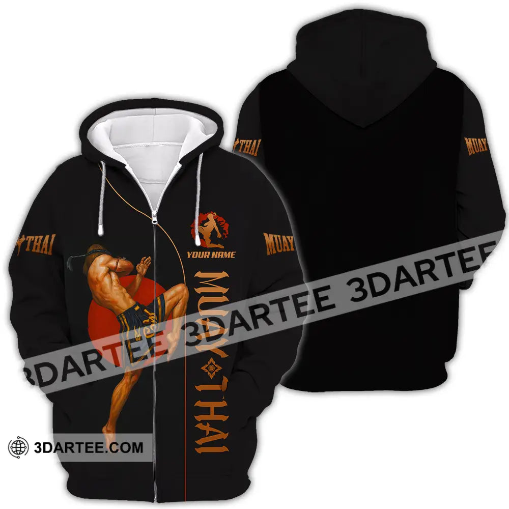 Men Shirt - Custom Let’s Fight Muay Thai Sport Shirt Zipper Hoodie / S T-shirt