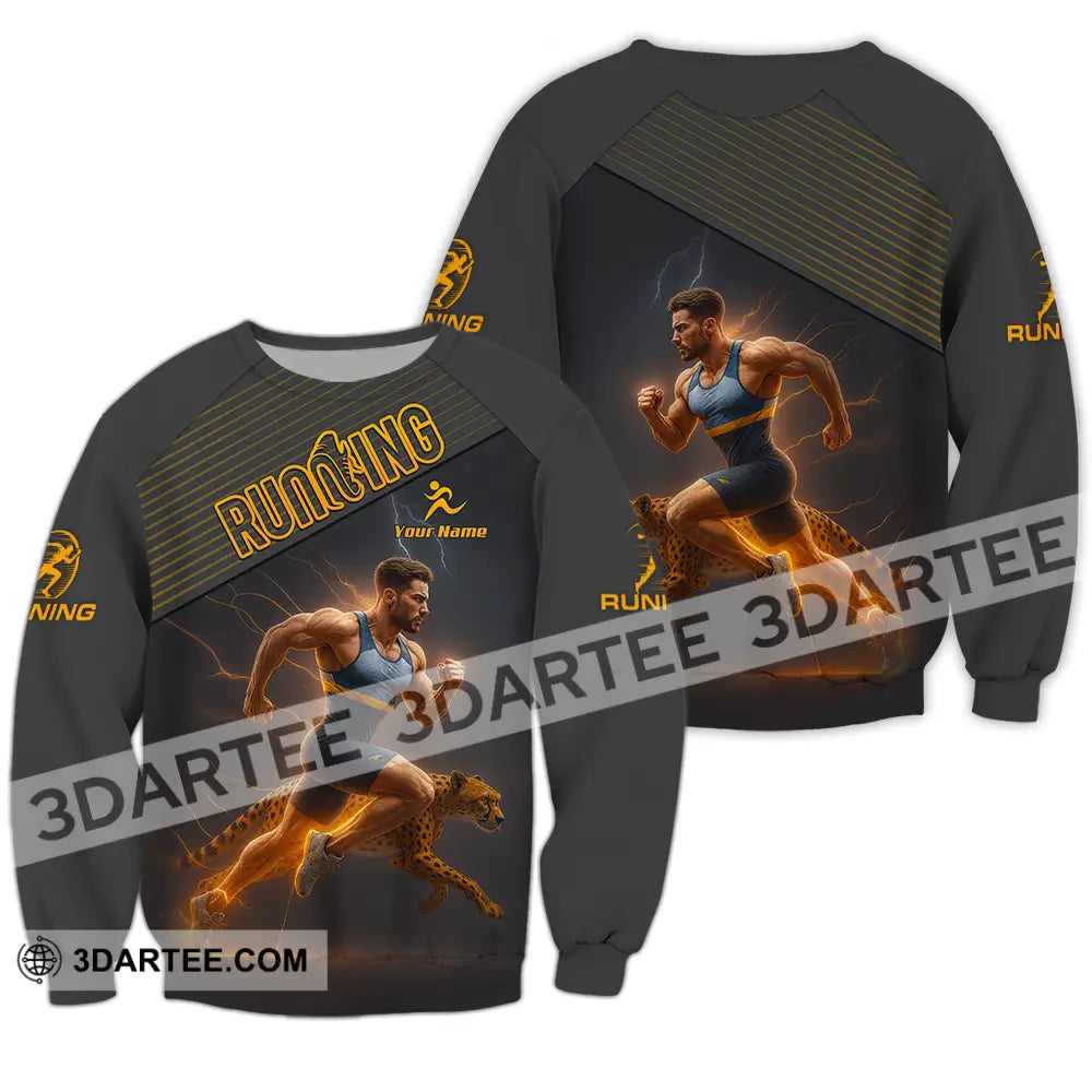 Men Shirt - Custom Man Running Shirt Long Sleeve / S T-shirt
