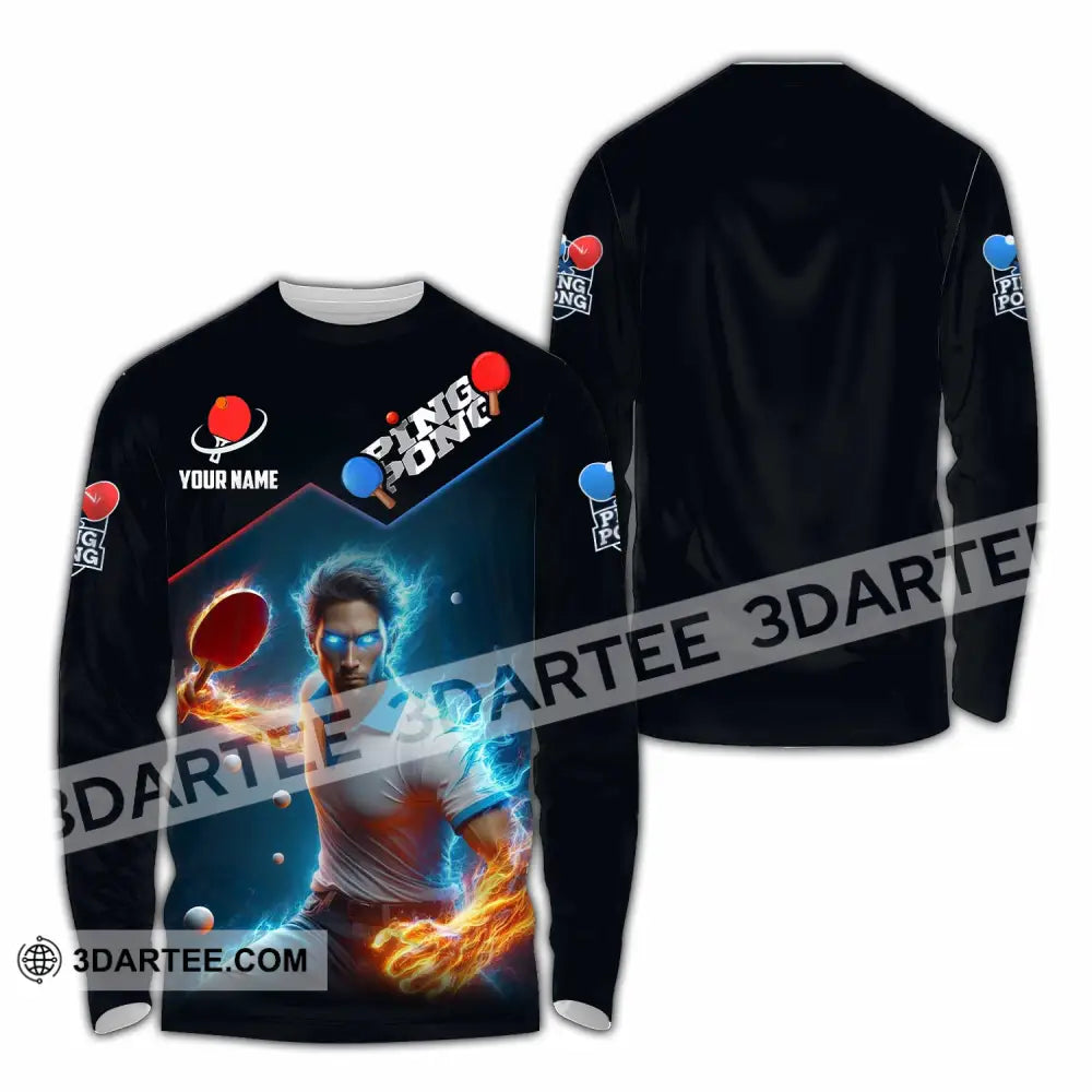 Men Shirt - Custom Ping Pong Lover Shirt Long Sleeve Shirt / S T-shirt