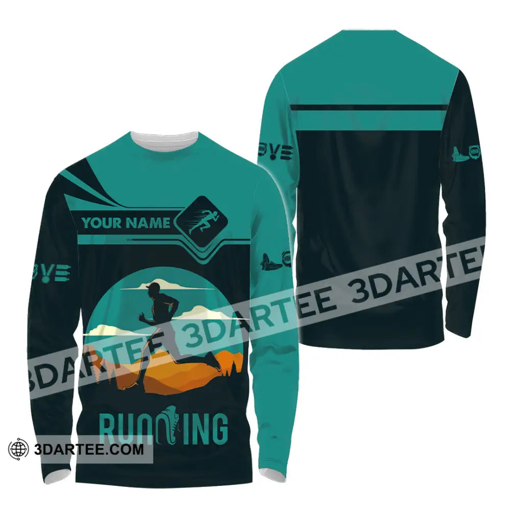 Men Shirt - Custom Running Lover Love Running Shirt Long Sleeve Shirt / S T-shirt
