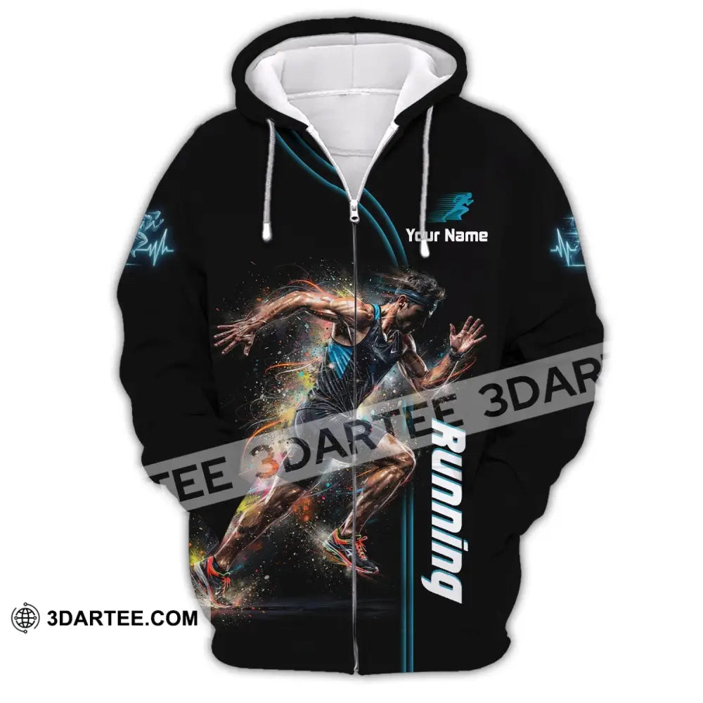 Men Shirt - Custom Running Shirt - Zipper Hoodie / S - T-shirt