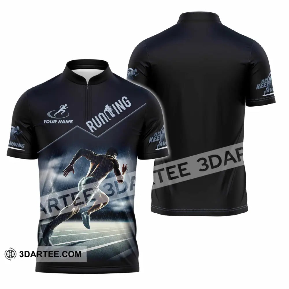 Men Shirt Custom Running Shirt Zipper Polo Shirt / S T shirt