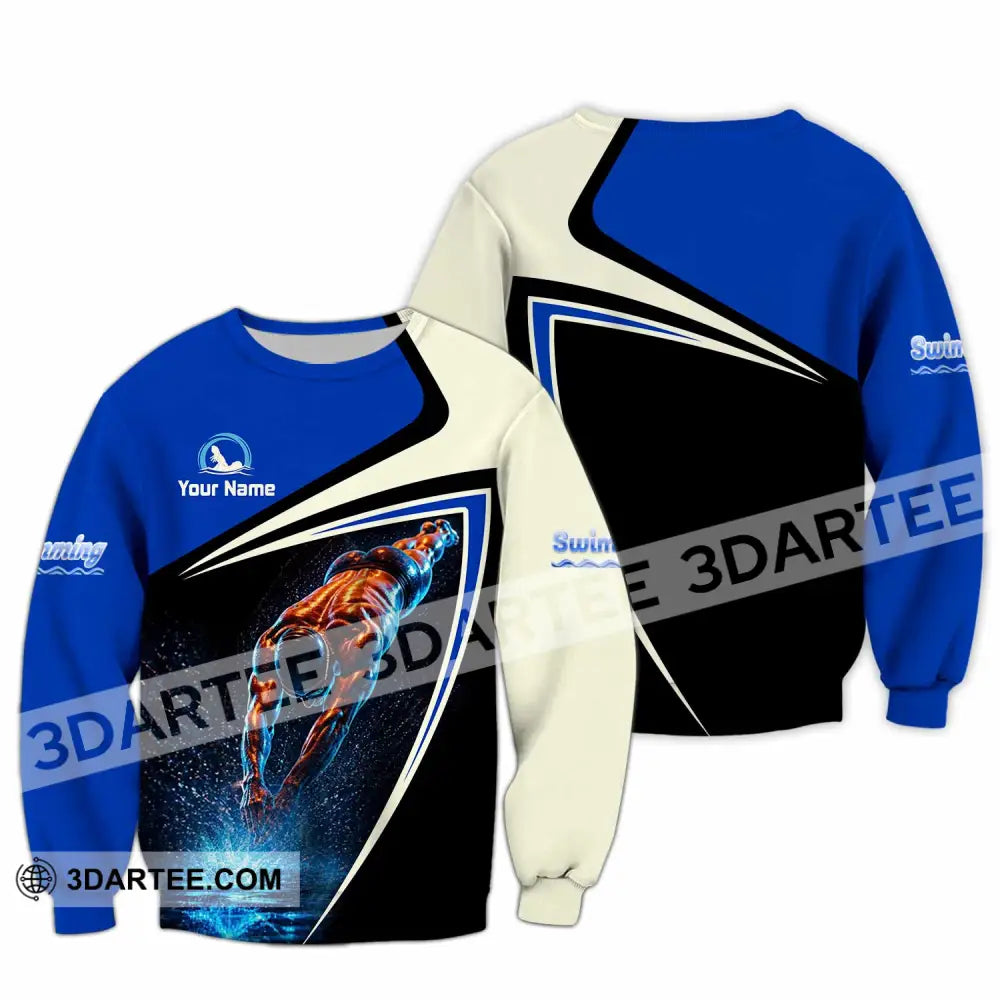 Men Shirt - Custom Swimming Shirt - Long Sleeve / S - T-shirt