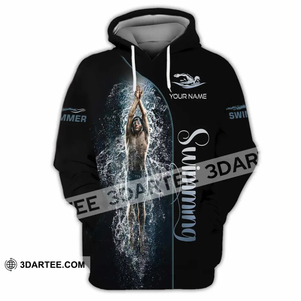 Men Shirt - Custom Swimming Swim Lover Shirt Hoodie / S T-shirt