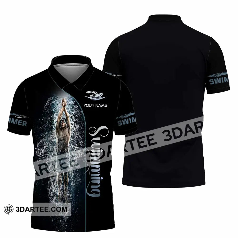 Men Shirt - Custom Swimming Swim Lover Shirt Polo Shirt / S T-shirt