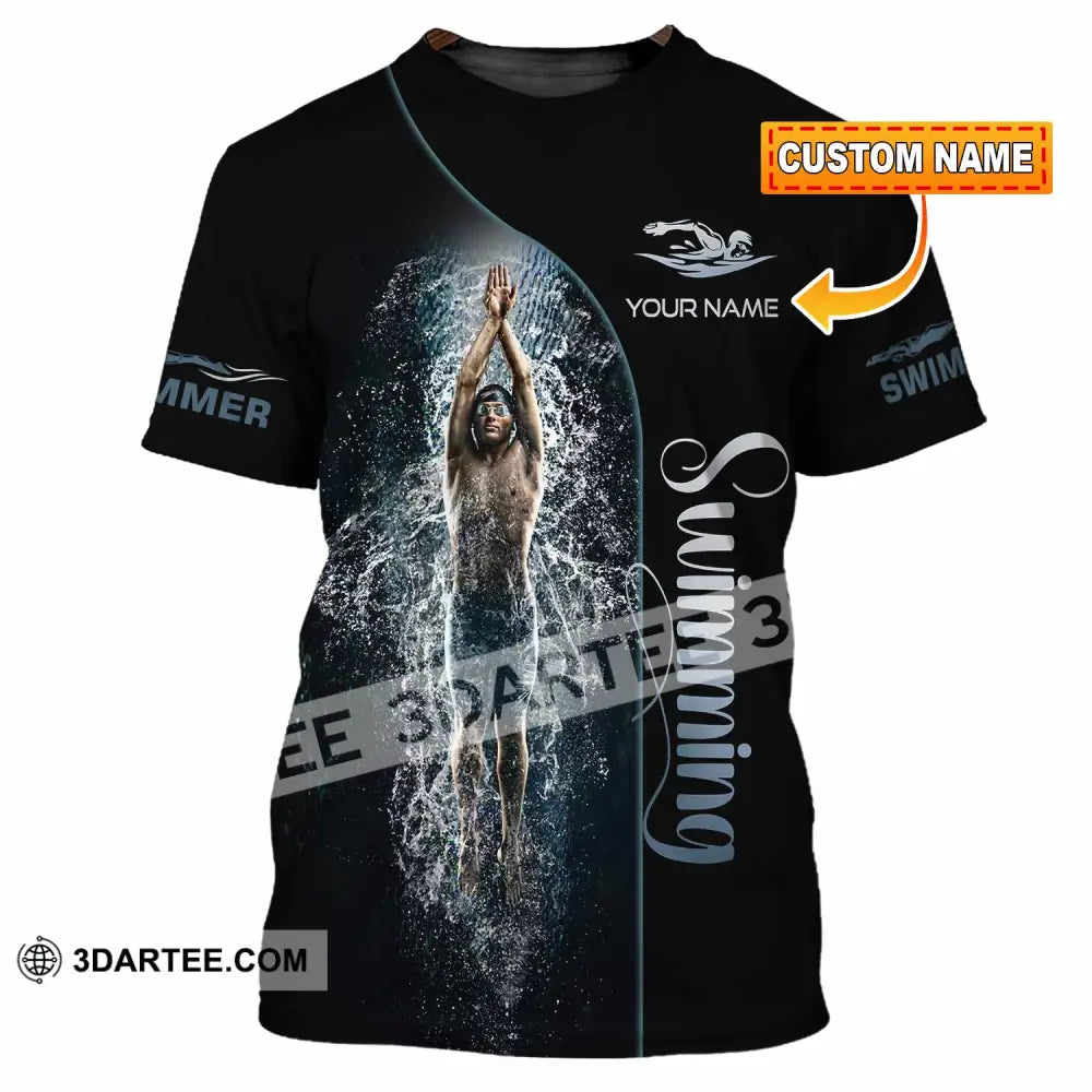 Men Shirt - Custom Swimming Swim Lover Shirt T-shirt