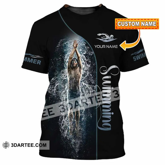Men Shirt - Custom Swimming Swim Lover Shirt T-shirt