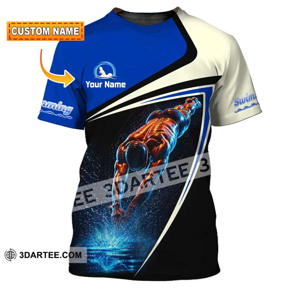 Men Shirt - Custom Swimming Shirt - T-shirt