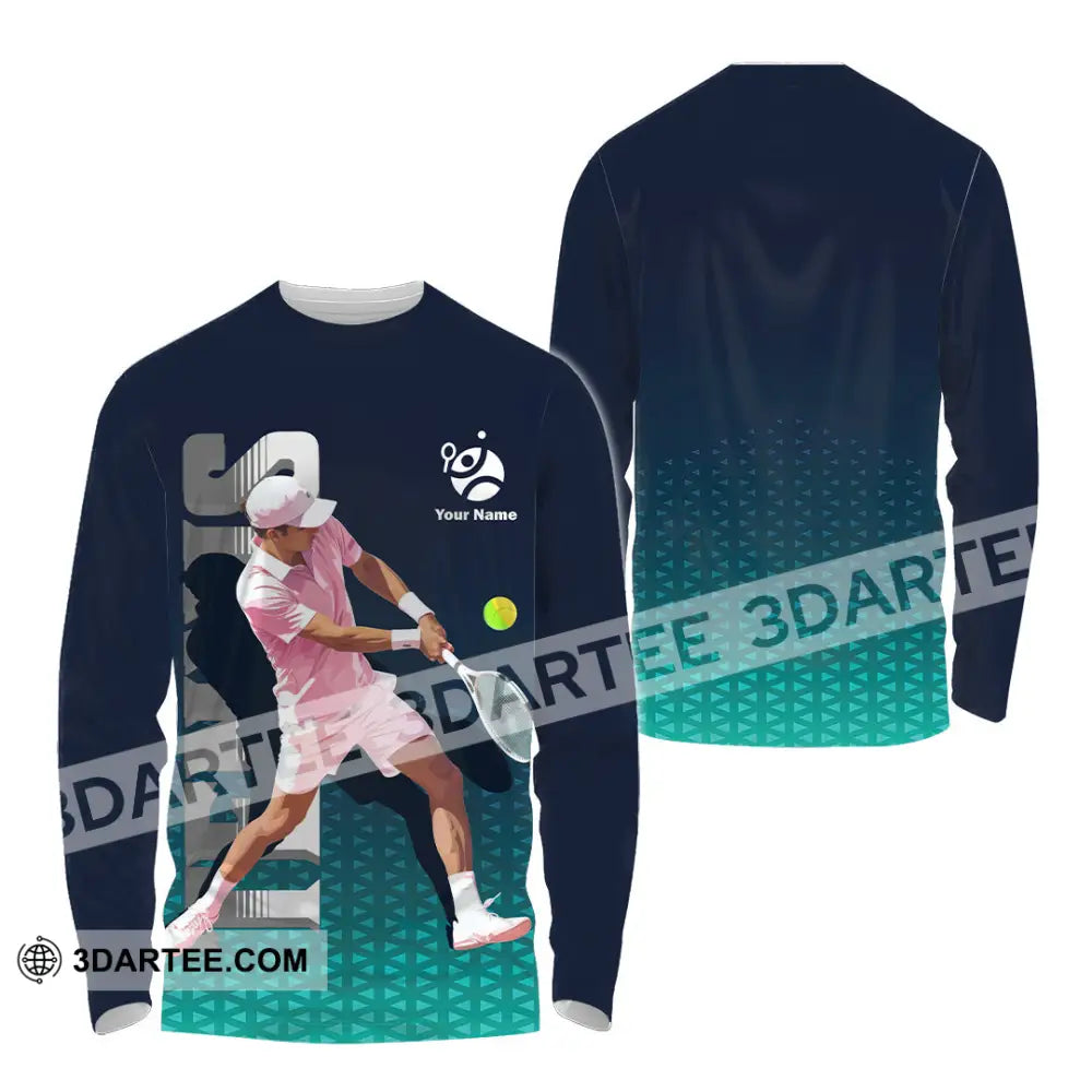 Men Shirt - Custom Tennis 3D Shirt Long Sleeve Shirt / S T-shirt