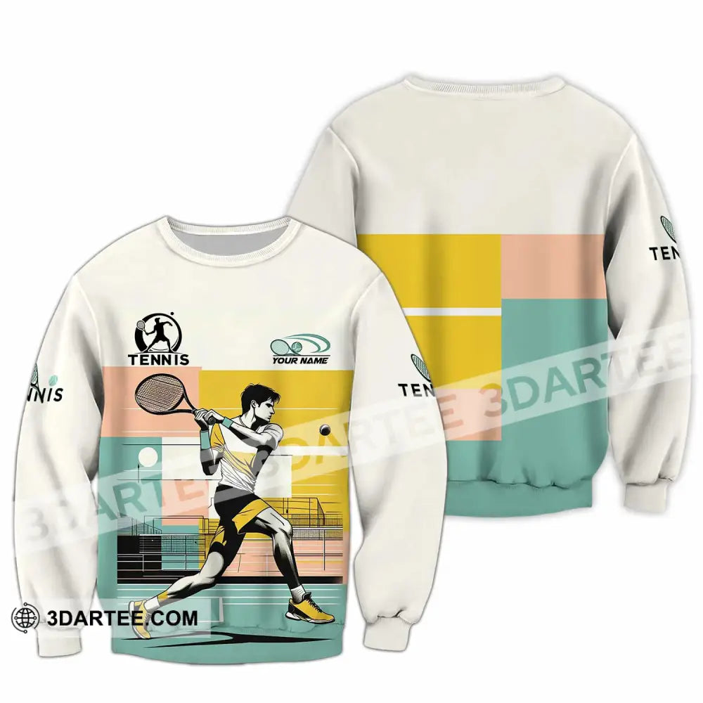 Men Shirt Custom Tennis Sport Shirt Long Sleeve / S T shirt
