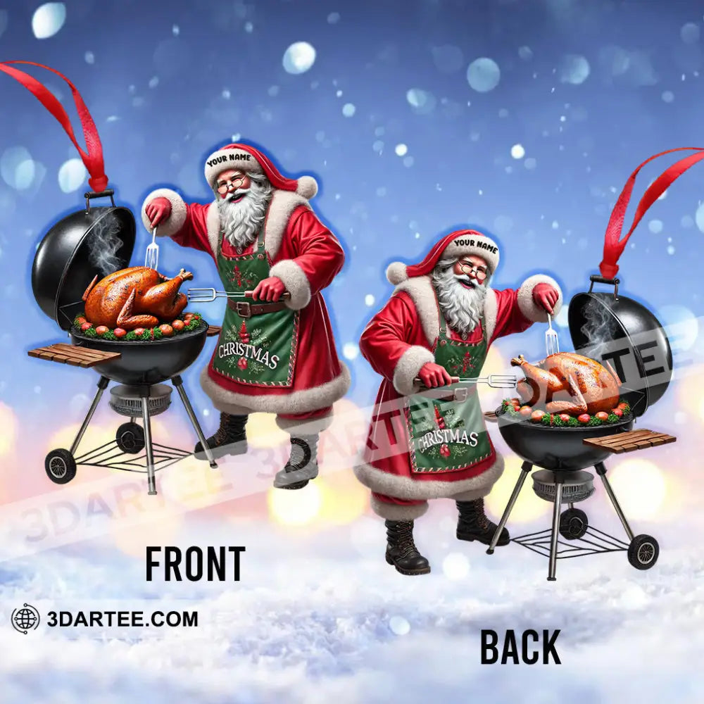 Merry Christmas Santa BBQ Home Decor Christmas Ornament Personalized Ornament Ornament