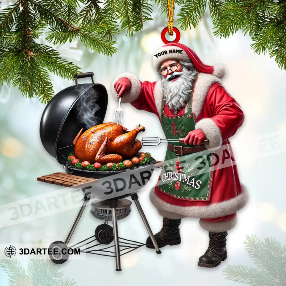 Merry Christmas Santa BBQ Home Decor Christmas Ornament Personalized Ornament Ornament