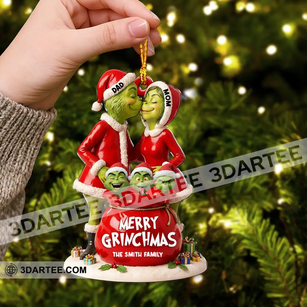 Merry Grinchmas Family Christmas Home Decor Christmas Ornament Personalized Ornament Ornament