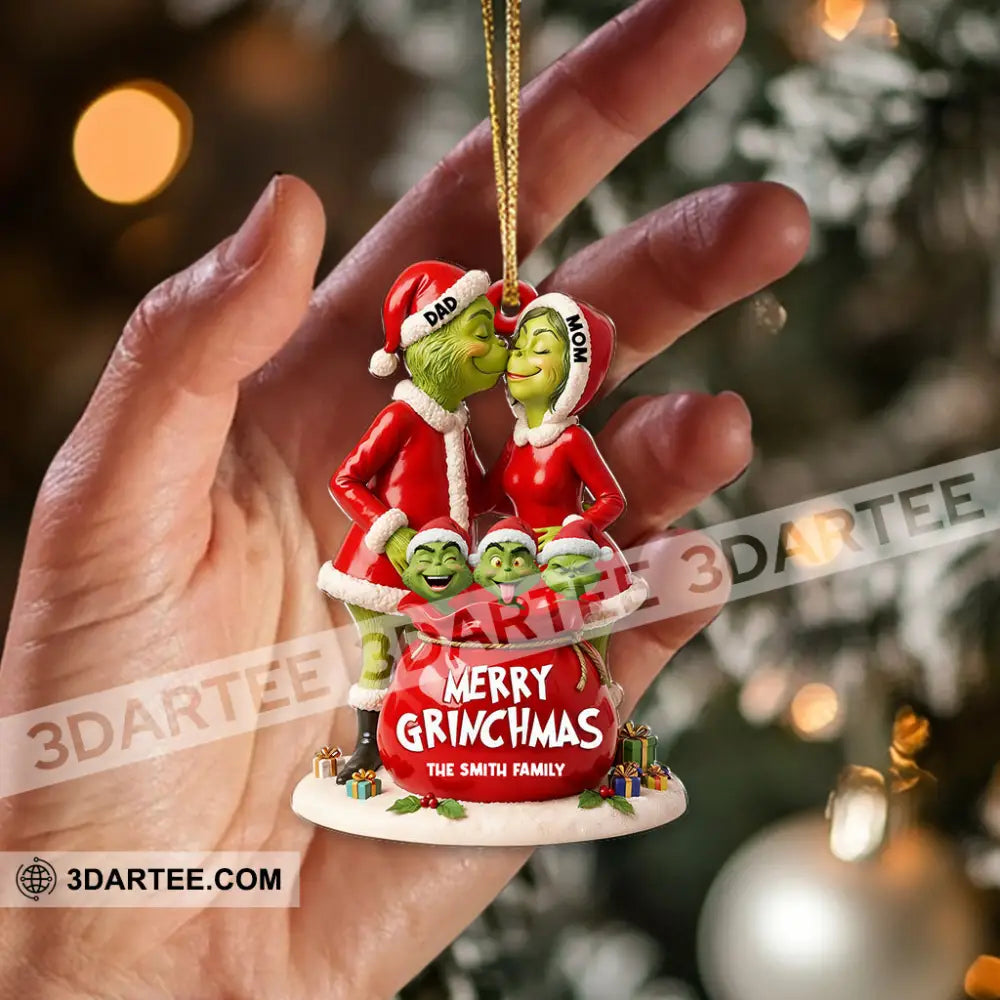 Merry Grinchmas Family Christmas Home Decor Christmas Ornament Personalized Ornament Ornament