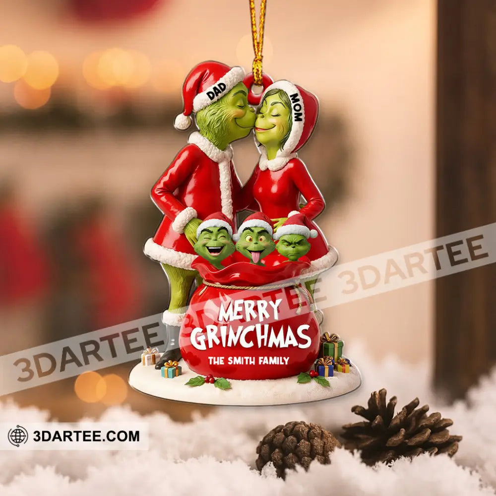 Merry Grinchmas Family Christmas Home Decor Christmas Ornament Personalized Ornament Ornament