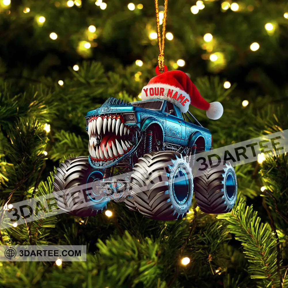 Monster Truck Home Decor Christmas Ornament Personalized Ornament 3.54’’ / 1 Ornament Ornament