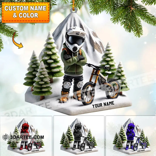 Mountain Bike Home Decor Christmas Ornament Personalized Ornament 3.54’’ / 1 Ornament Ornament
