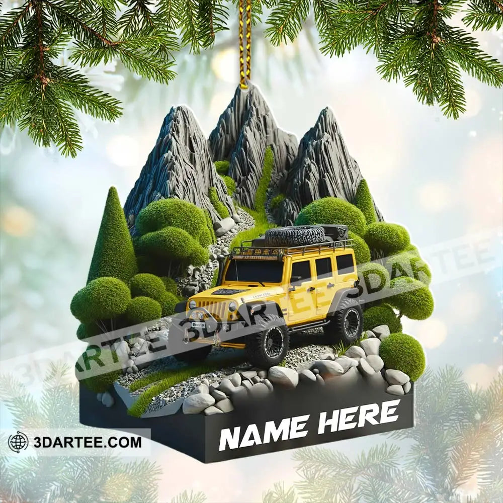 Mountain Car Home Decor Christmas Ornament Personalized Ornament Ornament
