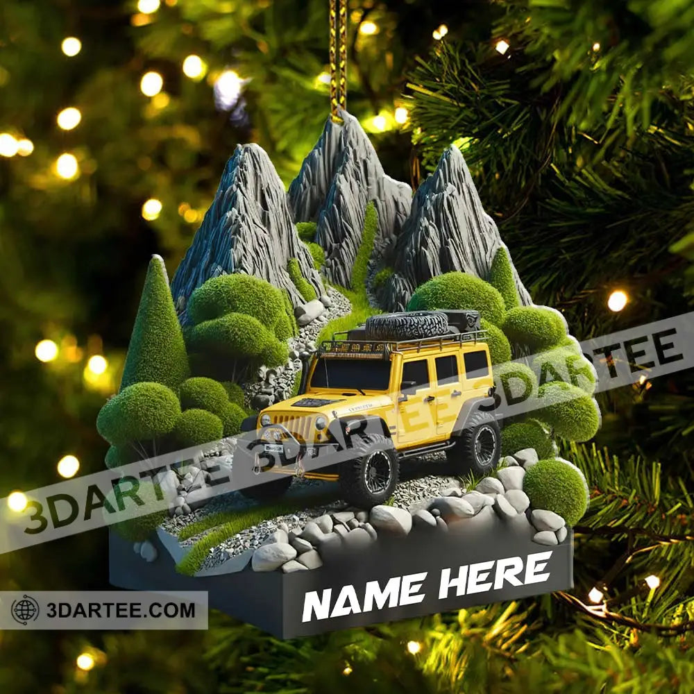 Mountain Car Home Decor Christmas Ornament Personalized Ornament Ornament