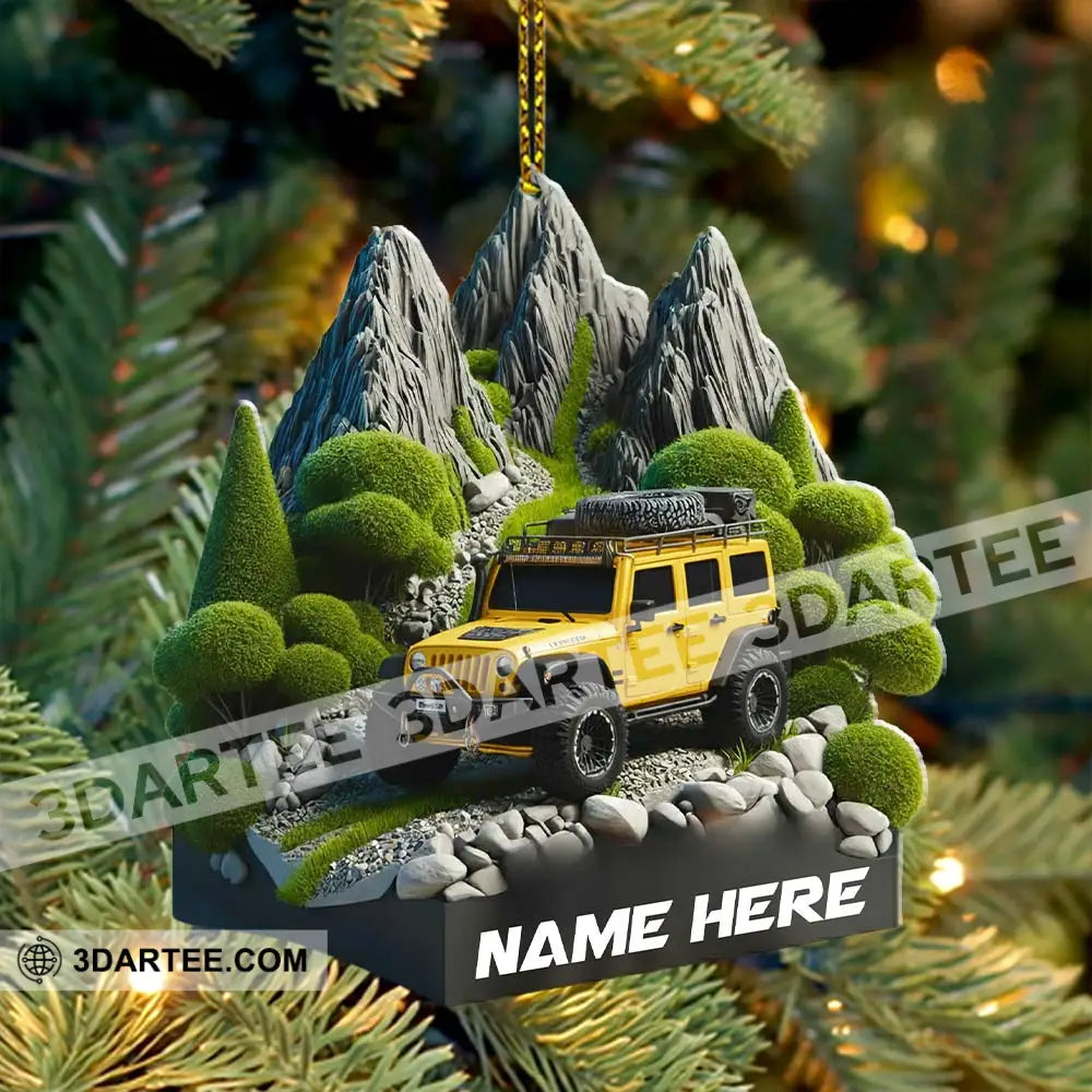 Mountain Car Home Decor Christmas Ornament Personalized Ornament Ornament