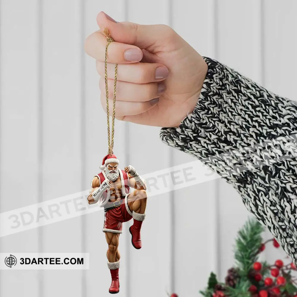 Muay Thai Santa Home Decor Christmas Ornament Personalized Ornament Ornament