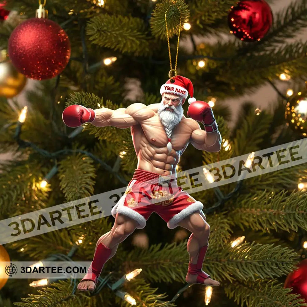 Muay Thai Santa Home Decor Christmas Ornament Personalized Ornament Ornament