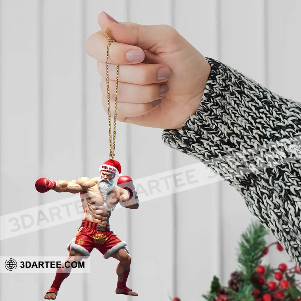 Muay Thai Santa Home Decor Christmas Ornament Personalized Ornament Ornament