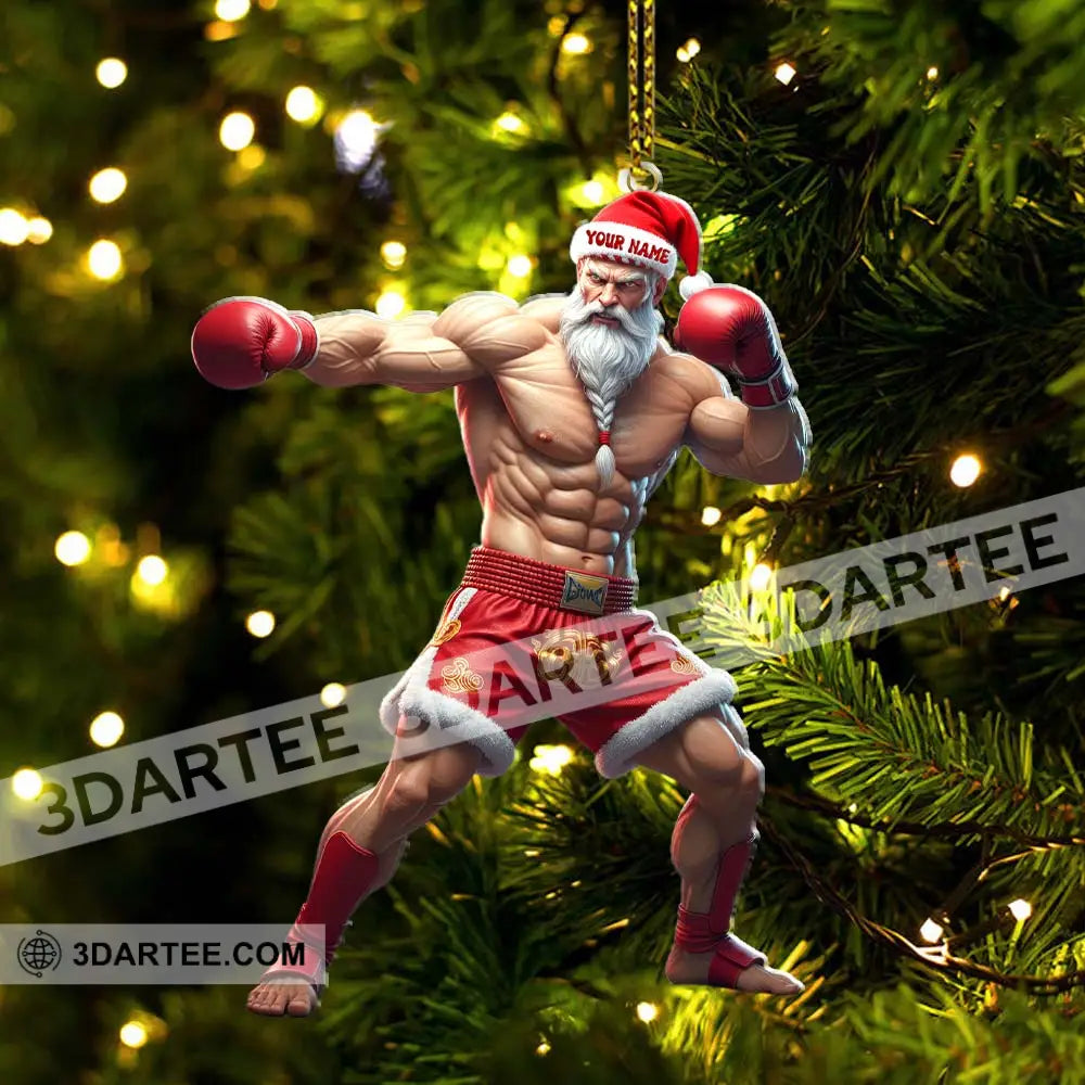 Muay Thai Santa Home Decor Christmas Ornament Personalized Ornament Ornament