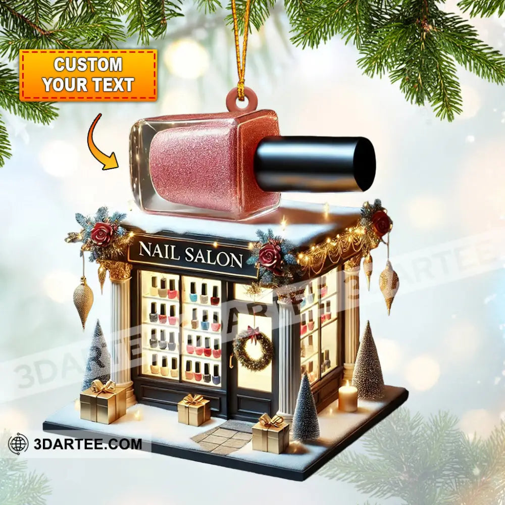 Nail Salon Christmas Ornament Personalized Ornament 3.54’’ / 1 Ornament Ornament
