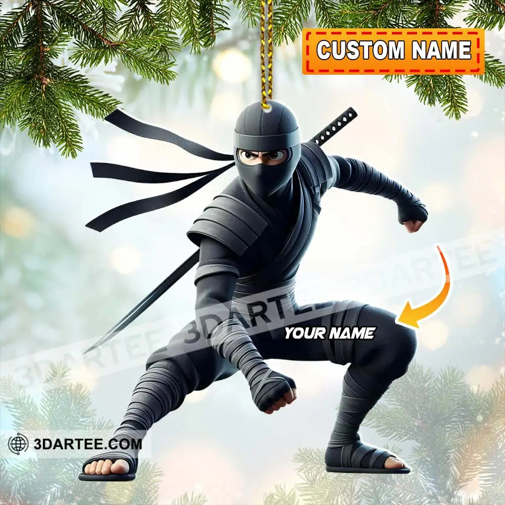 Ninja Home Decor Christmas Ornament Personalized Ornament 3.54’’ / 1 Ornament Ornament