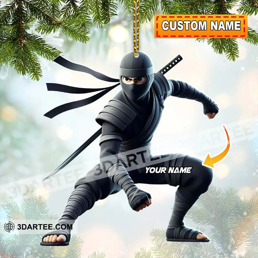 Ninja Home Decor Christmas Ornament Personalized Ornament 3.54’’ / 1 Ornament Ornament