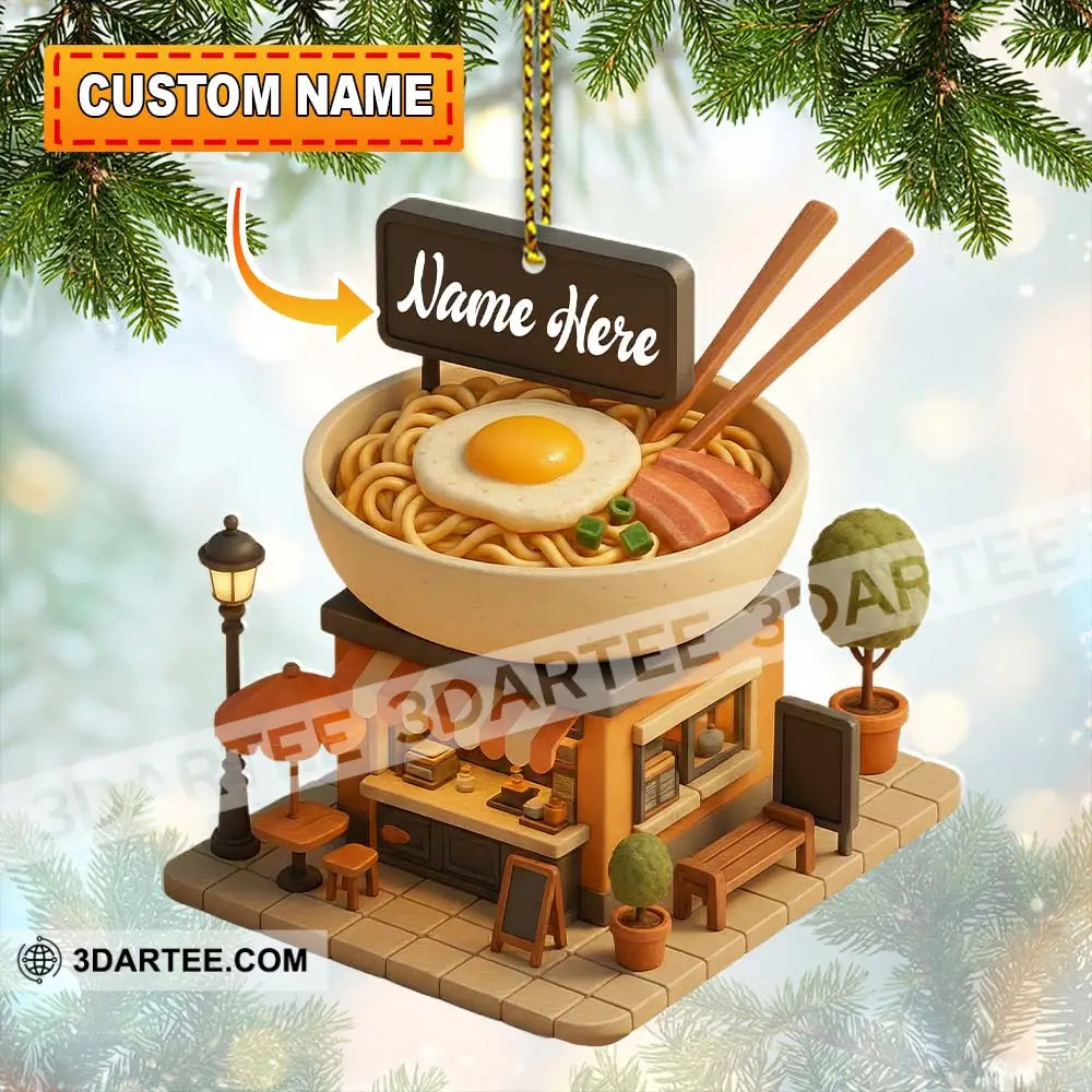 Noodle Store Home Decor Christmas Ornament Personalized Ornament 3.54’’ / 1 Ornament Ornament