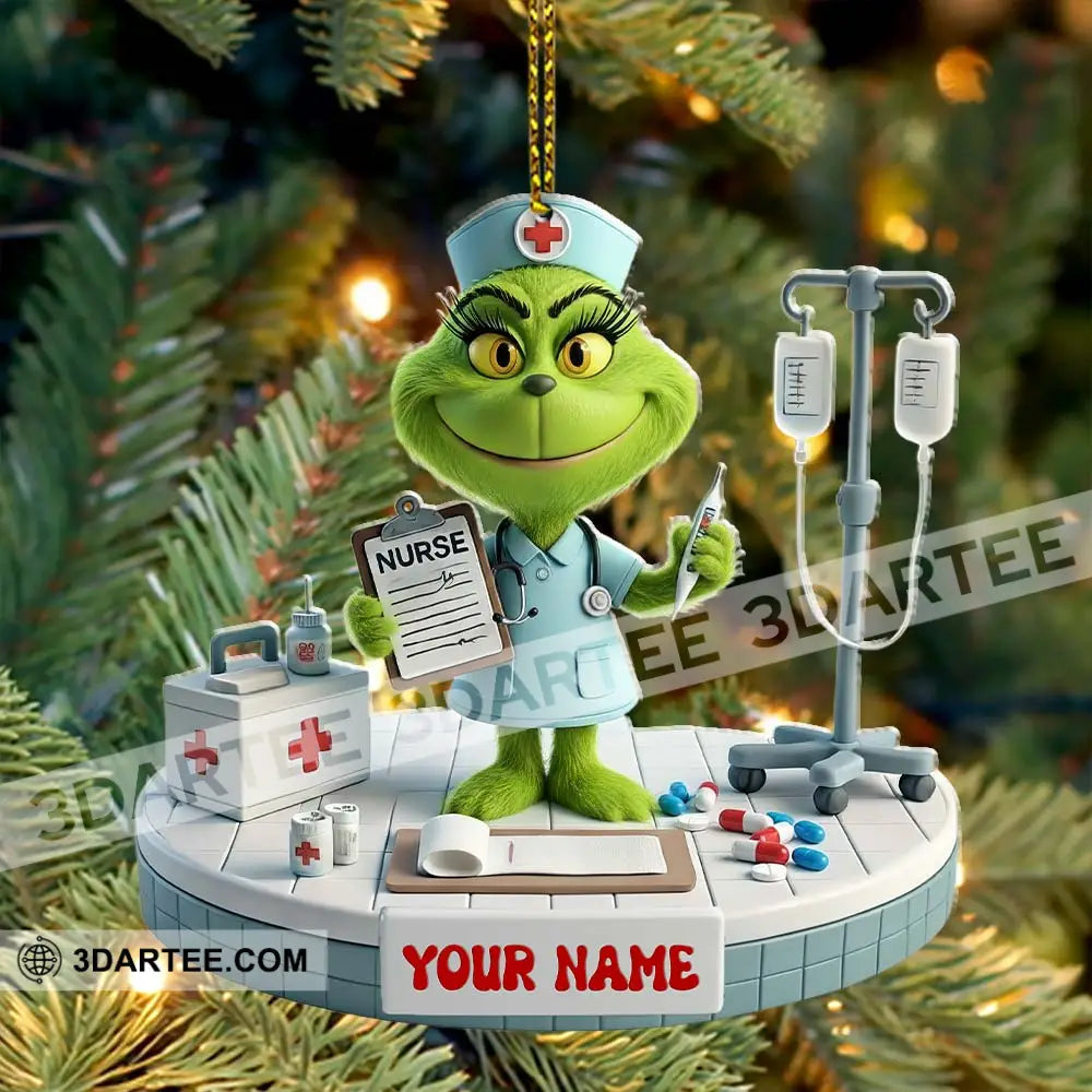 Nurse Christmas Home Decor Christmas Ornament Personalized Ornament Ornament